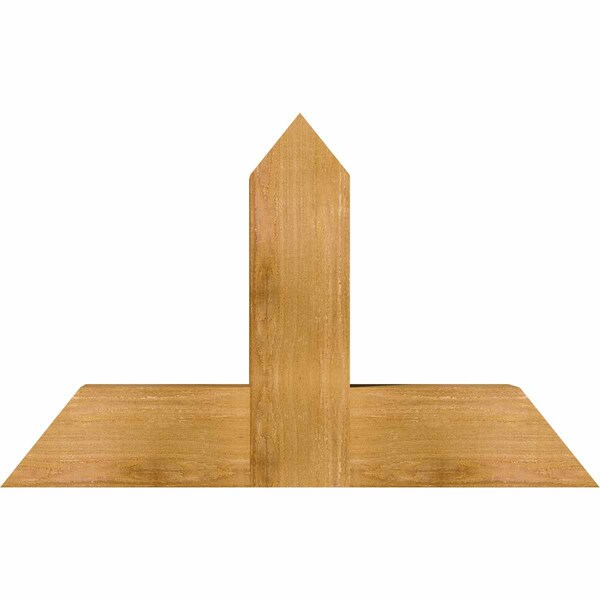 Ekena Millwork Portland Rough Sawn Timber Gable Bracket, Western Red Cedar, 36"W x 23"H x 6"D x 6"F, 15/12 Pitch GBW036X23X0606POR00RWR - main
